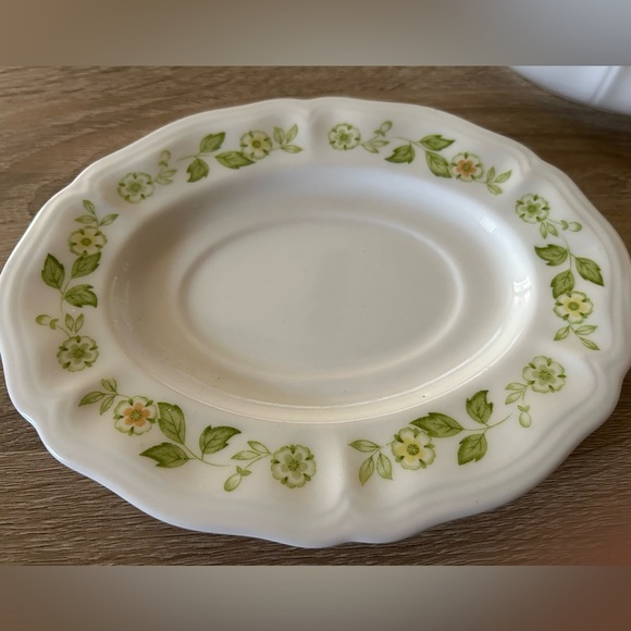 VTG Petite Flora Ironstone Gravy Boat 2 Piece Boat And Dish Floral - Picture 4 of 13